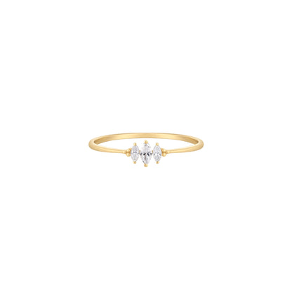 RION x Buddha Jewelry Zuri Trois Finger Ring with Diamond