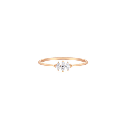 RION x Buddha Jewelry Zuri Trois Finger Ring with Diamond
