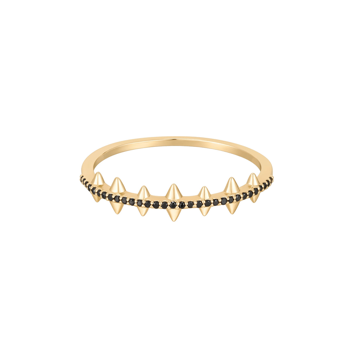 RION x Buddha Jewelry Fierce Finger Ring with Black Diamond