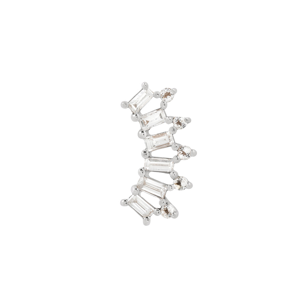 GSTQ Threadless End with Diamond + White Topaz