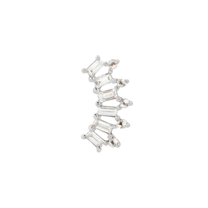 GSTQ Threadless End with Diamond + White Topaz