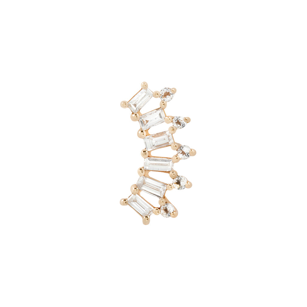 GSTQ Threadless End with Diamond + White Topaz