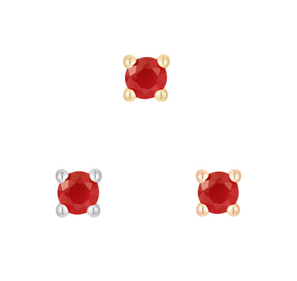 Prong Gem Threadless End with Garnet