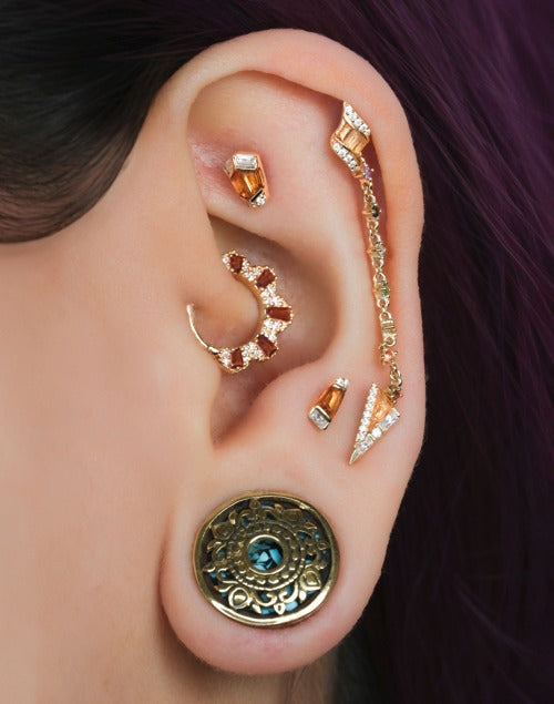 Gilty Pleasure Clicker with Garnet + Diamond