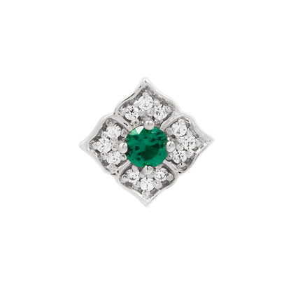 Grace Threadless End with Green Spinel