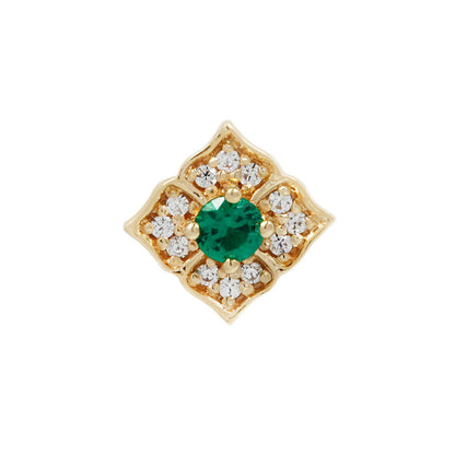 Grace Threadless End with Green Spinel
