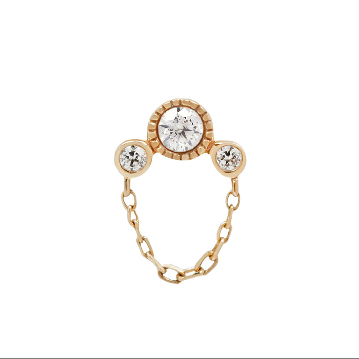 Halston Threadless End with CZ
