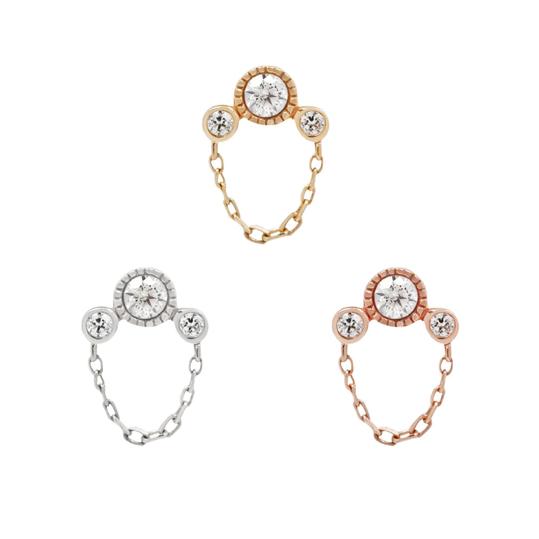 Halston Threadless End with CZ