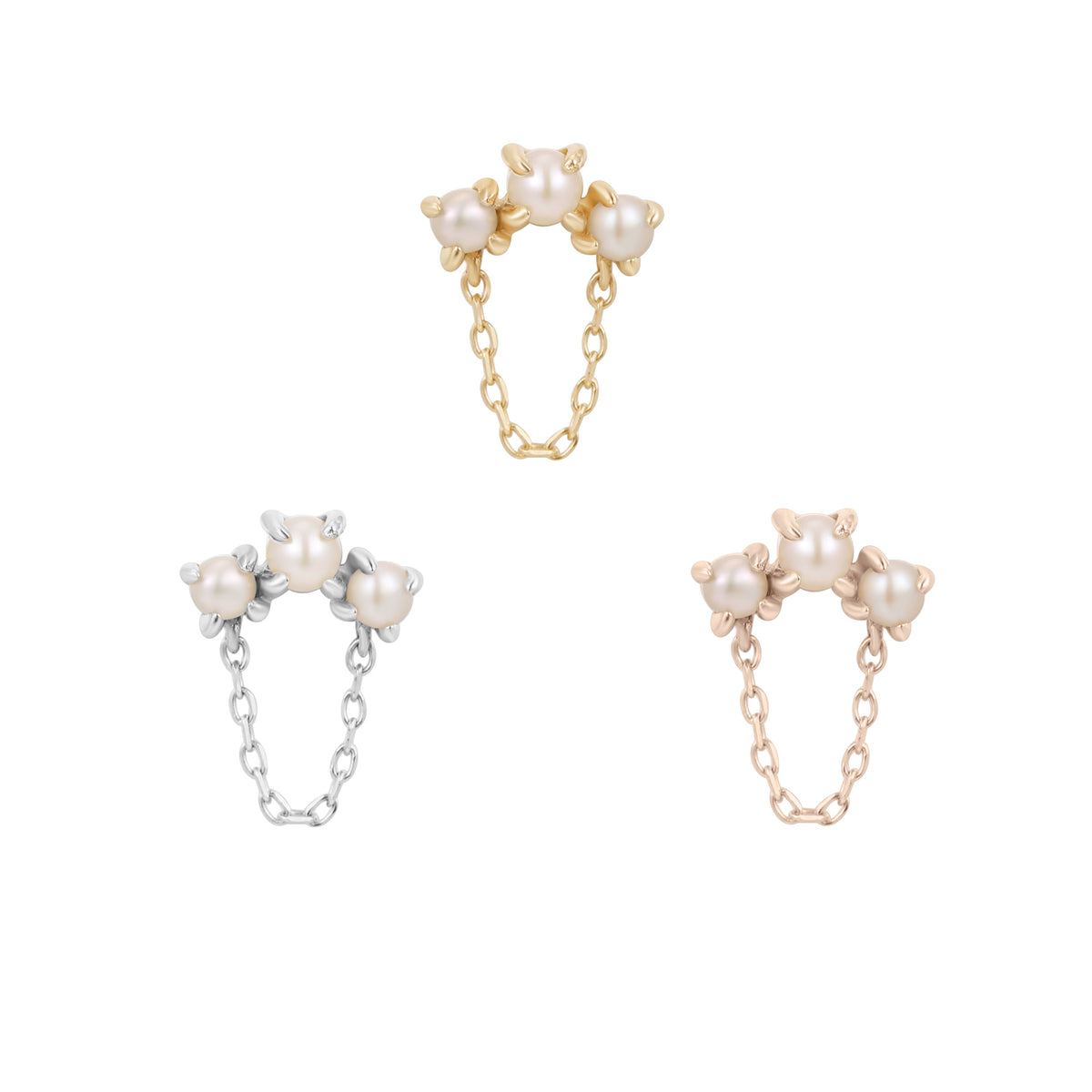 Halston Threadless End with Pearl