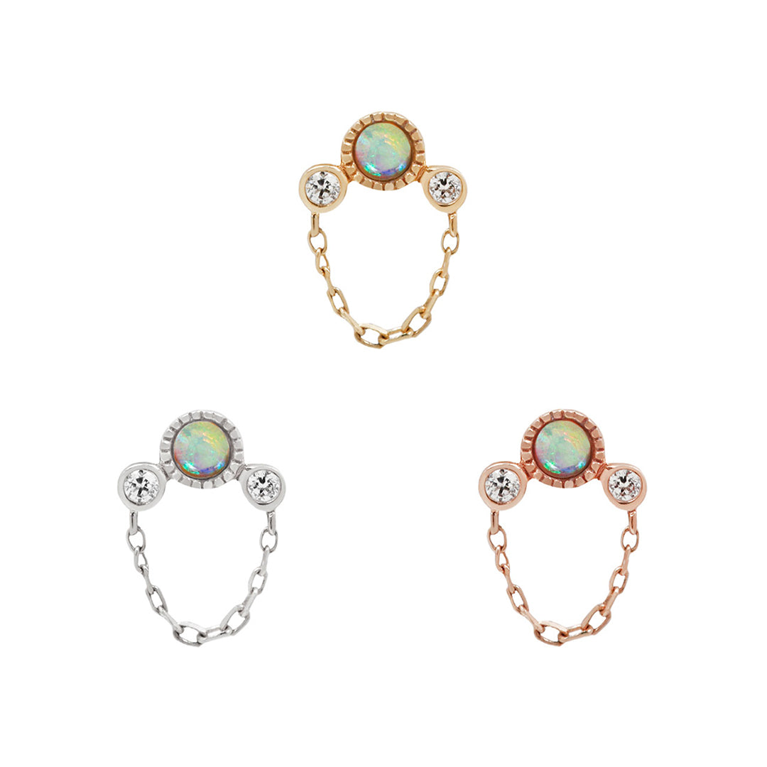 Halston Threadless End with Opal