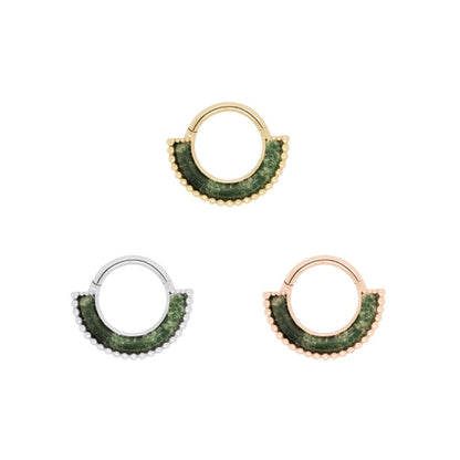 Harmonic Clicker with Moss Agate