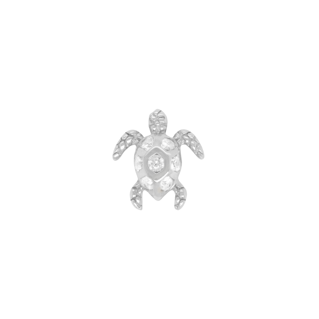 Honu Threadless End with White Sapphire