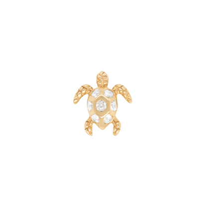 Honu Threadless End with White Sapphire