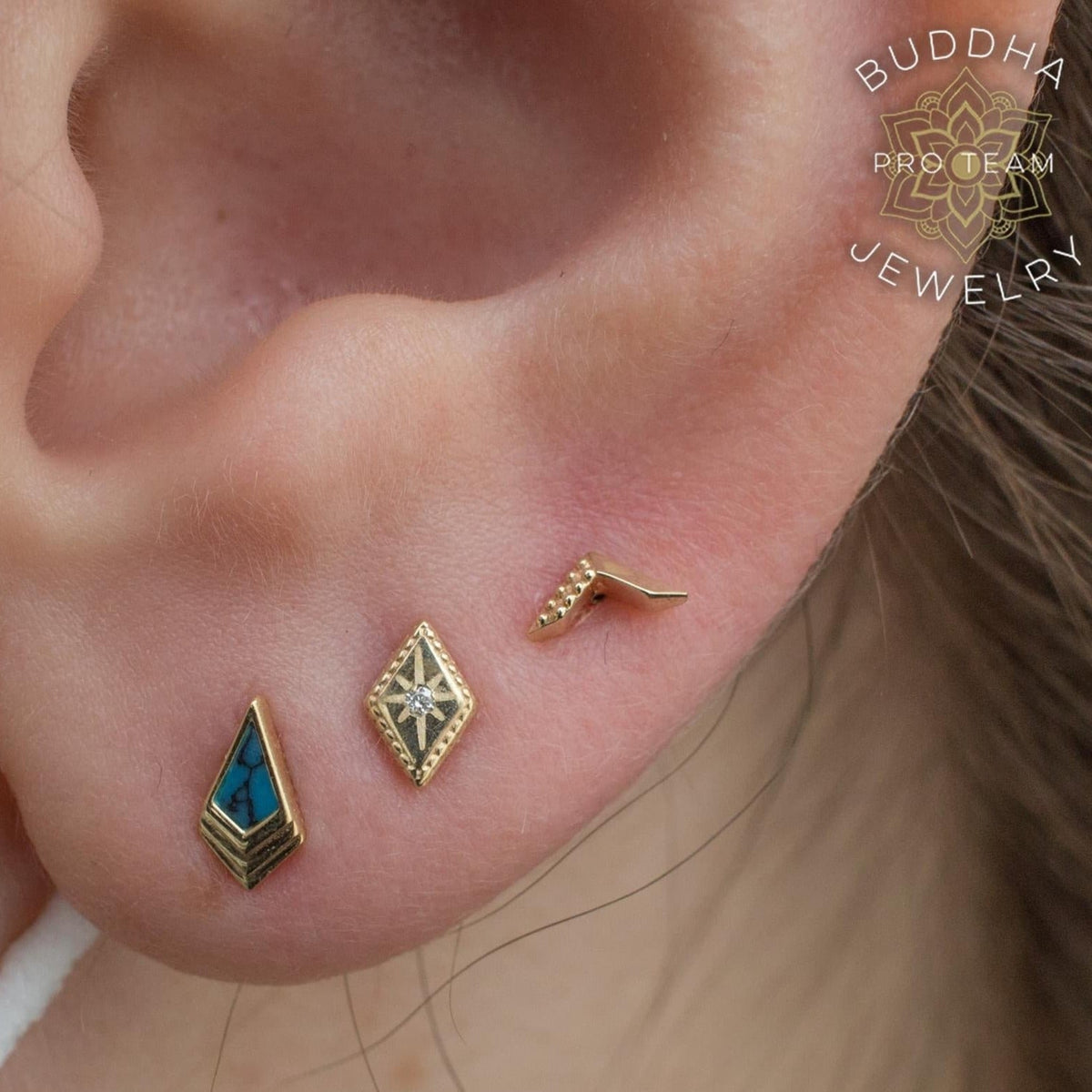 Etoile Threadless End with Diamond