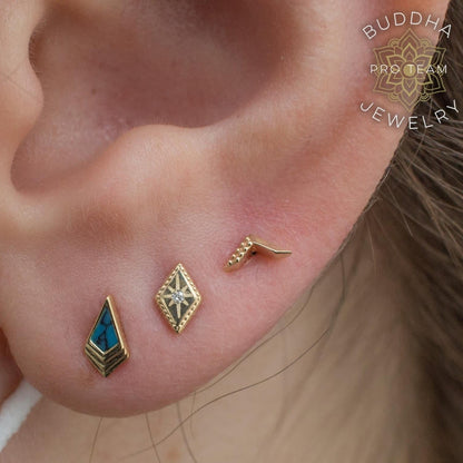 Etoile Threadless End with Diamond