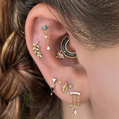 Bee Chic Threadless End with CZ