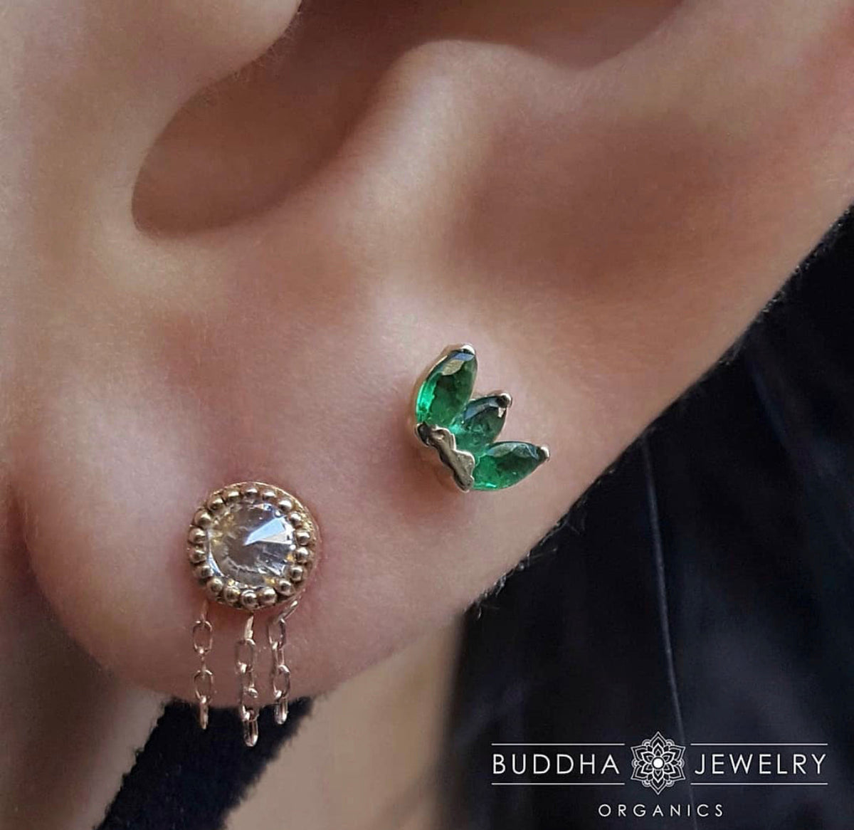 Rebel Rebel Threadless End with Reverse Set CZ