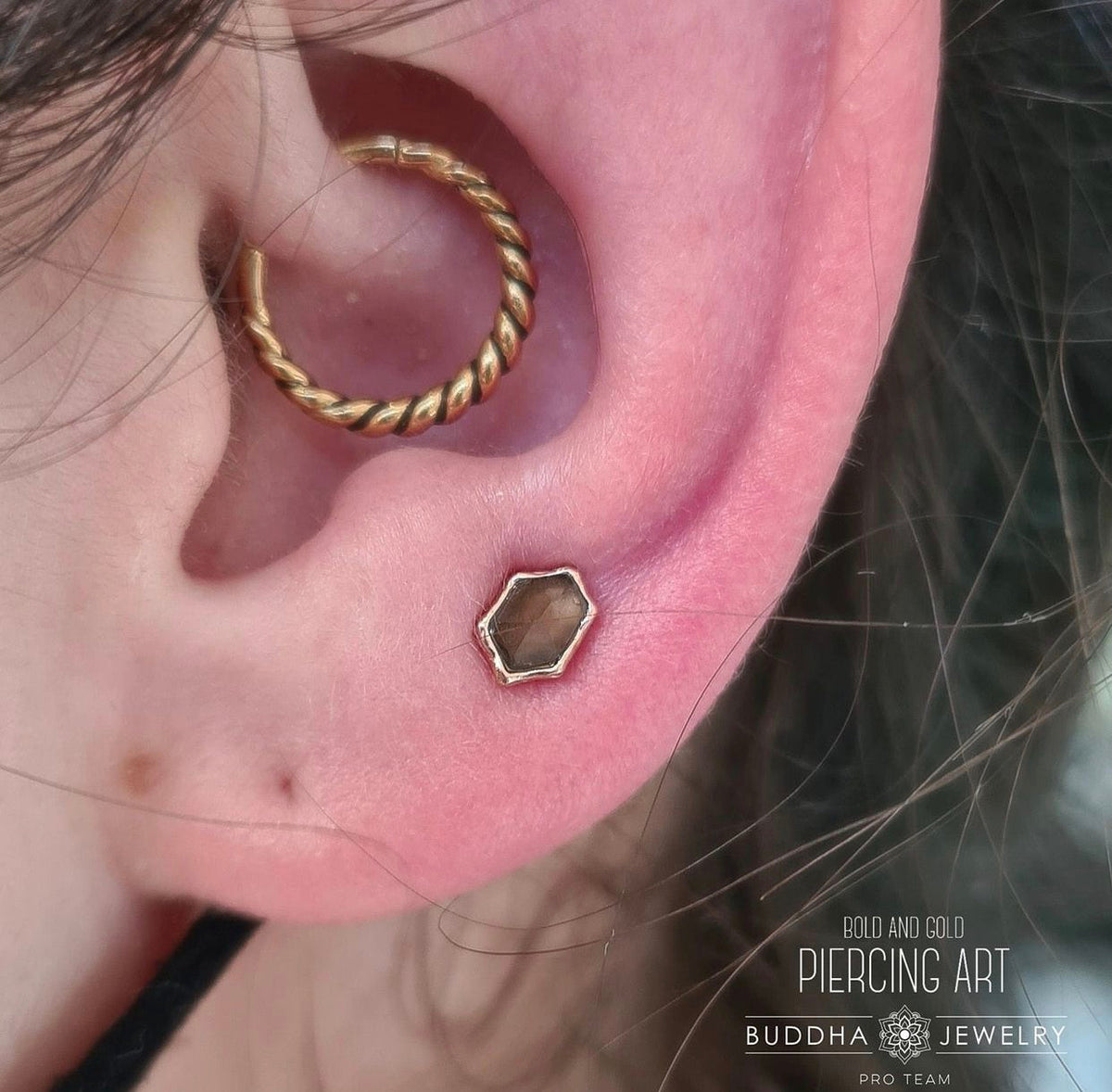 Pump Up The Volume Threadless End with Smoky Quartz