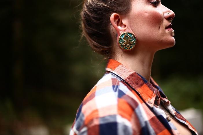 Rider Plugs - Saba Wood + Turquoise