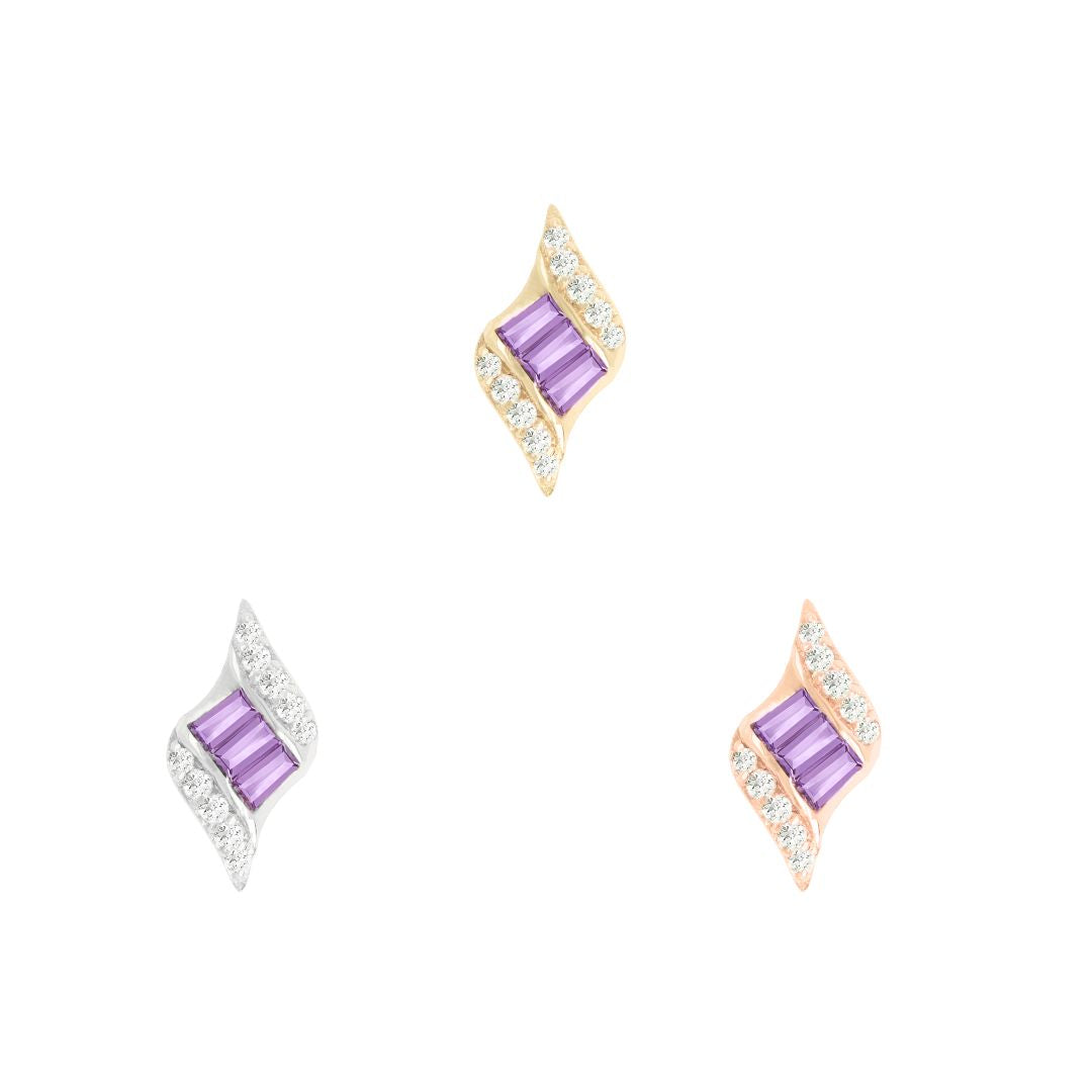 Intrigue Threadless End with Amethyst