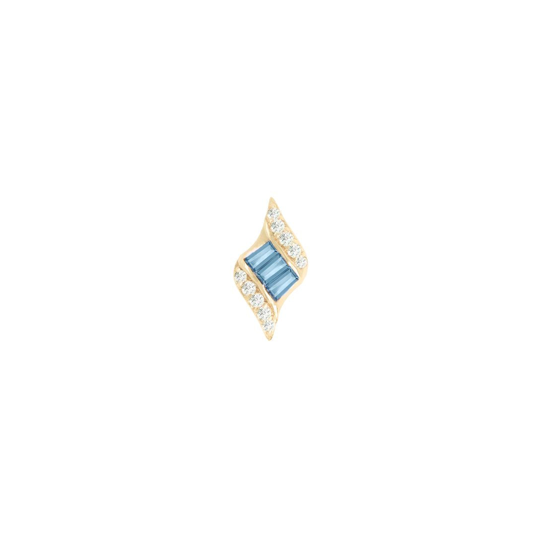 Intrigue Threadless End with London Blue Topaz