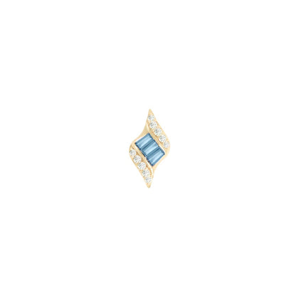 Intrigue Threadless End with London Blue Topaz