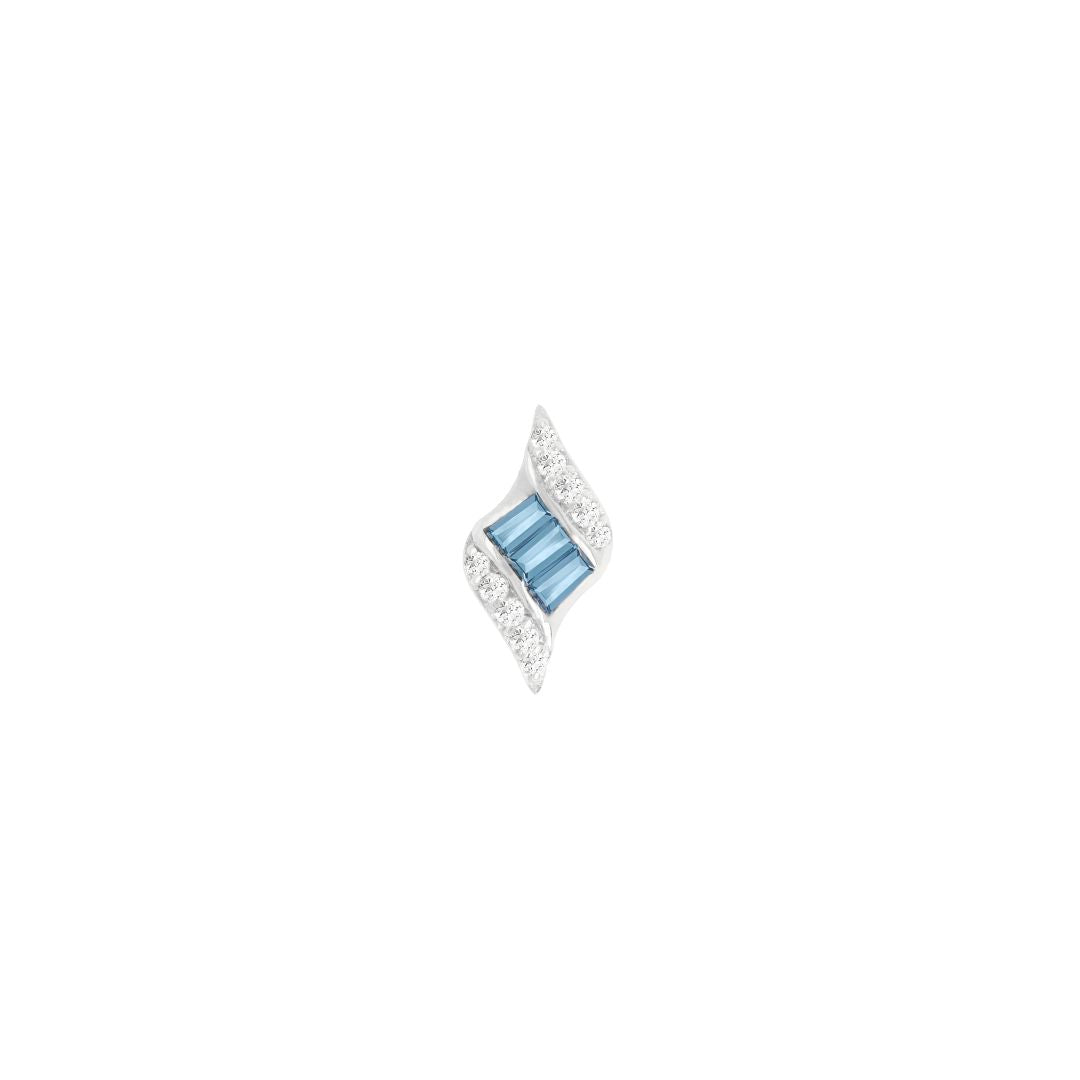 Intrigue Threadless End with London Blue Topaz