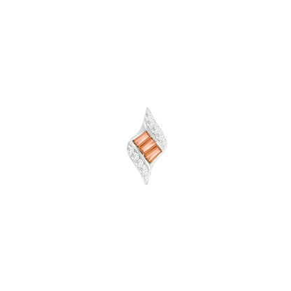 Intrigue Threadless End with Orange Garnet