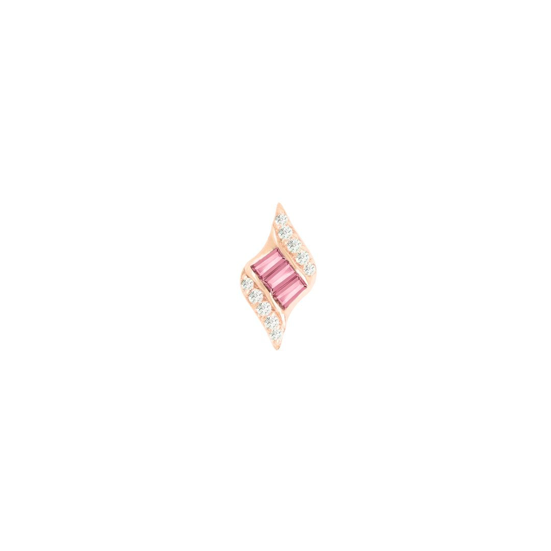 Intrigue Threadless End with Pink Tourmaline