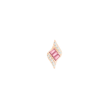 Intrigue Threadless End with Pink Tourmaline