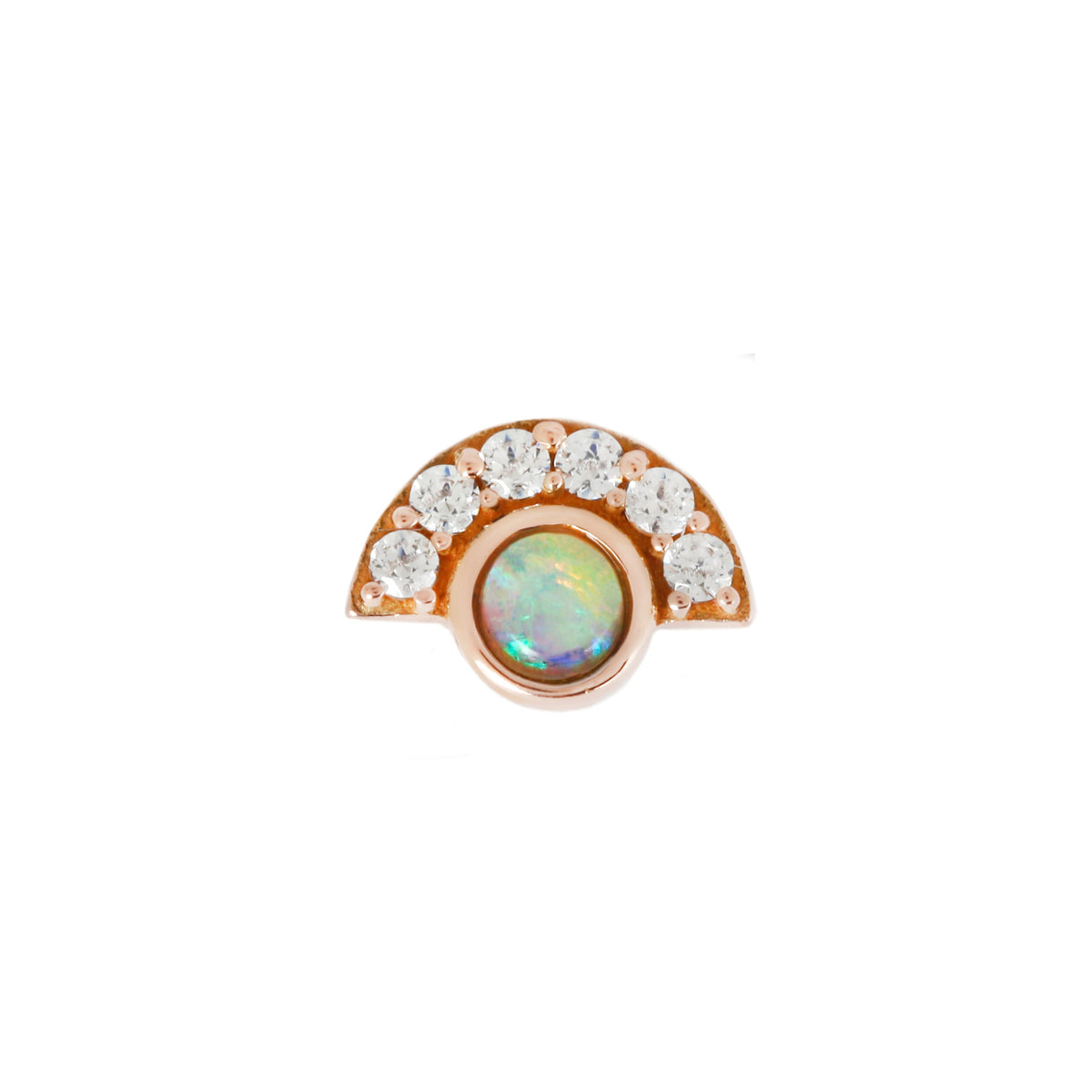 Kahlo Threadless End with Opal + CZ