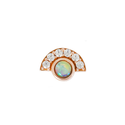 Kahlo Threadless End with Opal + CZ
