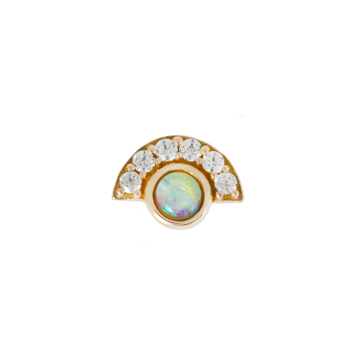 Kahlo Threadless End with Opal + CZ
