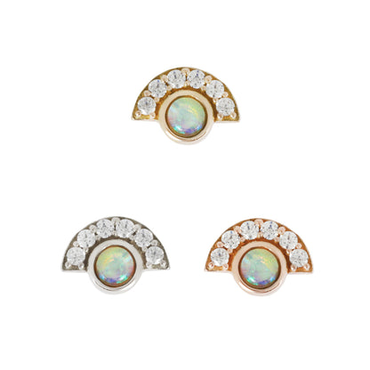 Kahlo Threadless End with Opal + CZ