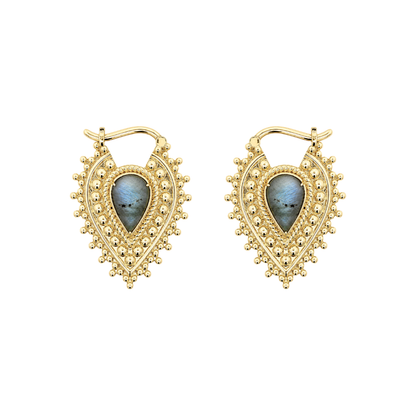 Nostalgia Gold Plated Weights with Labradorite