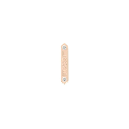 "LOVE" Threadless End with Diamond