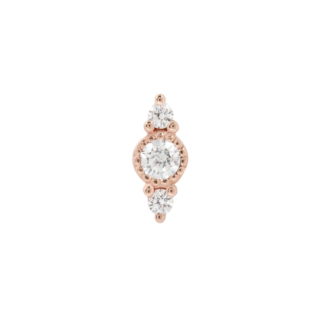 Lucien Threadless End with CZ