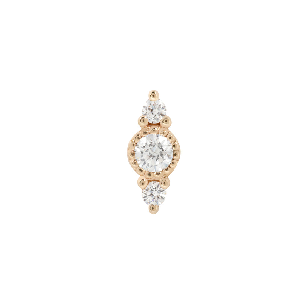 Lucien Threadless End with CZ