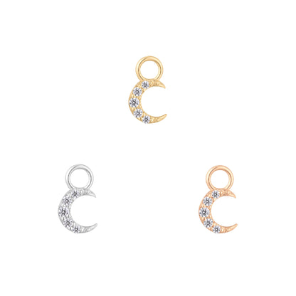 Lunette Charm with CZ