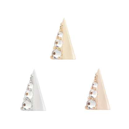 Lux Spike Threadless End with Reverse Set CZ