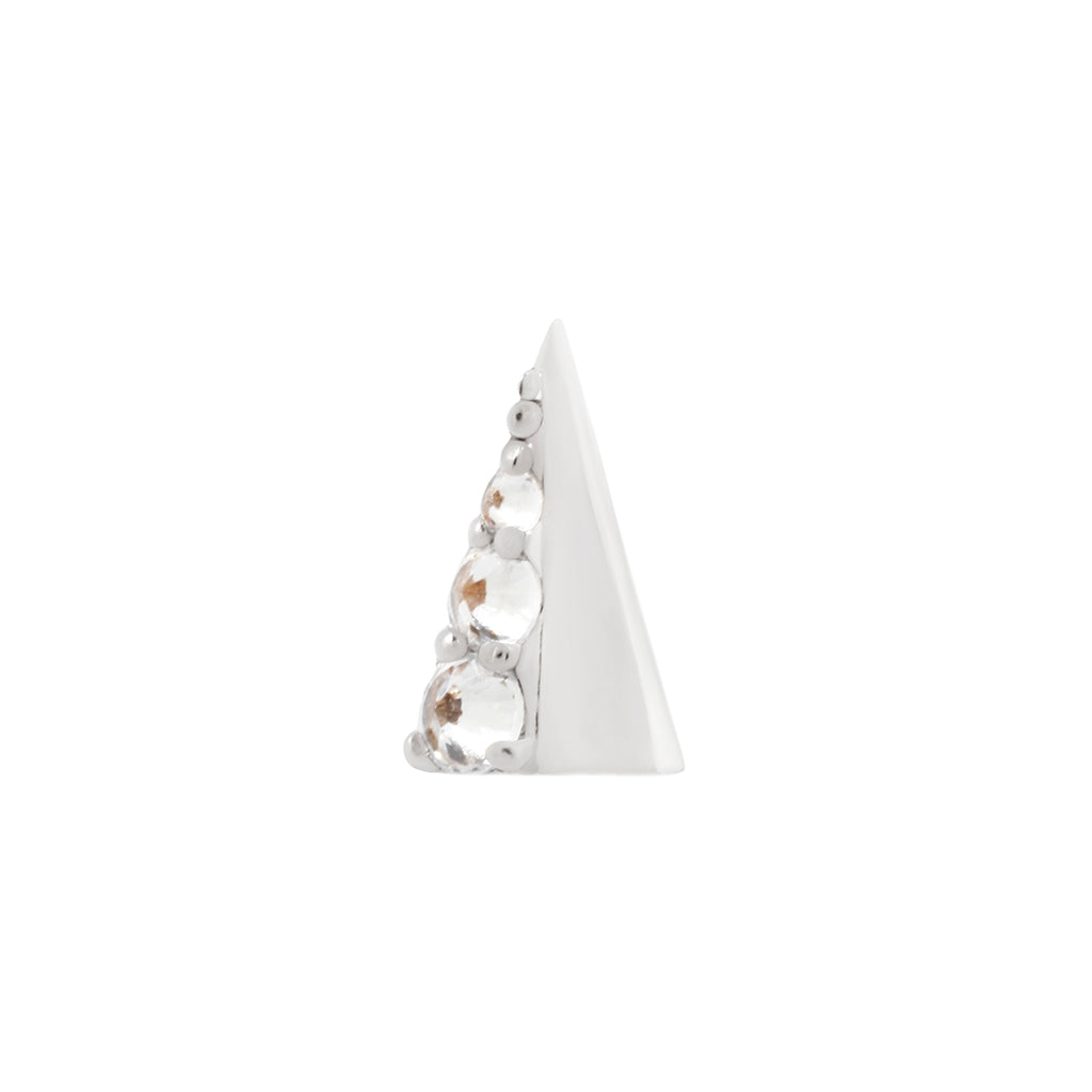Lux Spike Threadless End with Reverse Set CZ
