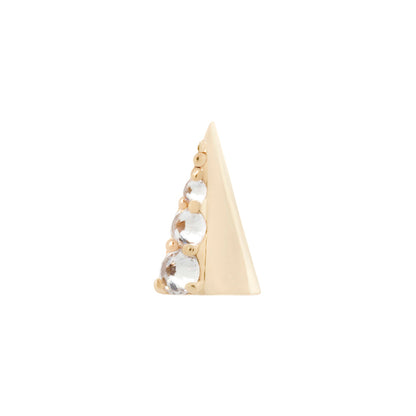 Lux Spike Threadless End with Reverse Set CZ