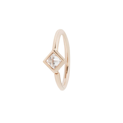 Mae Seam Ring with Reverse Set CZ