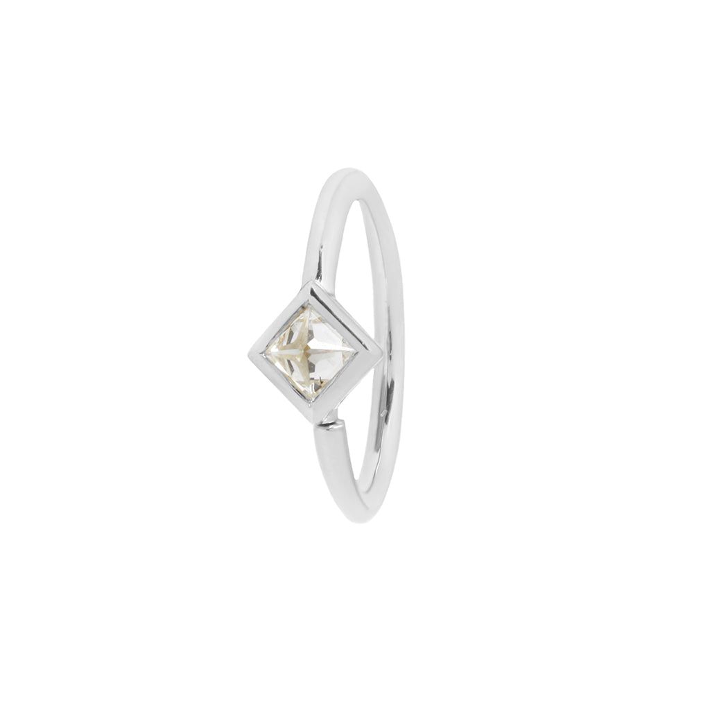 Mae Seam Ring with Reverse Set CZ