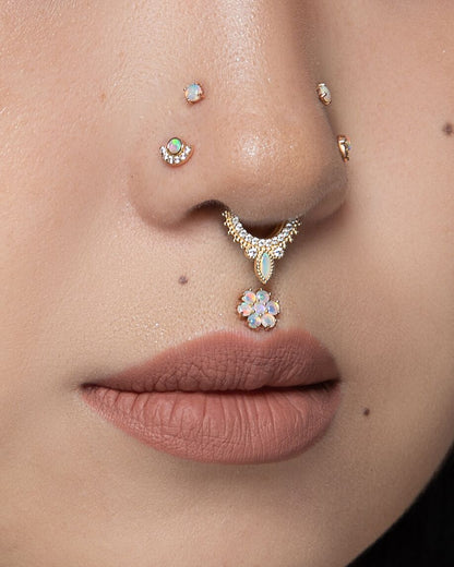 Kahlo Threadless End with Opal + CZ