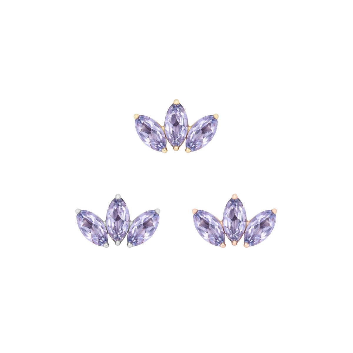 Moet Mini Threadless End with Tanzanite