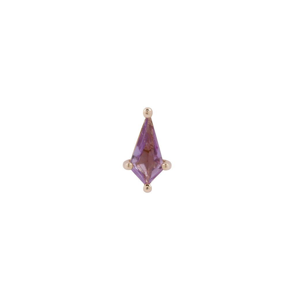 Soho Mini Threadless End with Amethyst
