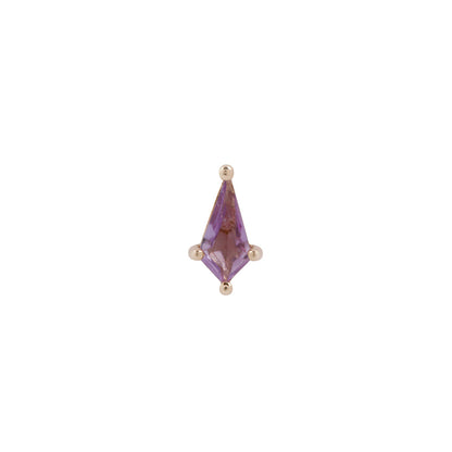 Soho Mini Threadless End with Amethyst
