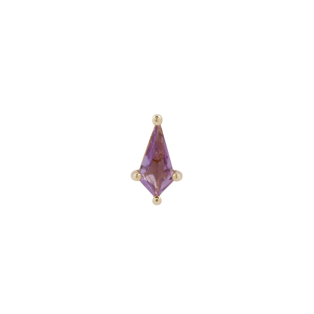 Soho Mini Threadless End with Amethyst