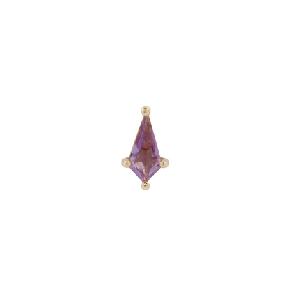 Soho Mini Threadless End with Amethyst